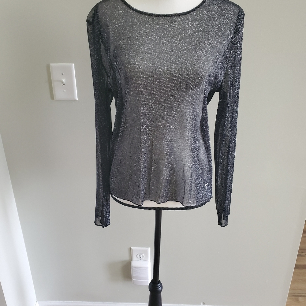 Victoria Secret Sheer/Glimmer M/L Top
